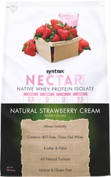 Syntrax Nectar Naturals, All Natural Whey Protein Isolate, Smooth & Juicy, Natural Strawberry Cream, 2 lbs.
