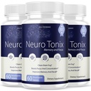(3 Pack) Neurotonix Memory Supplement - Official Formula - Neuro Tonix Memory Tablets for Focus and Memory, Neruotonix Brain Supplement Pills, Neuro Tonix Advanced Formula Maximum (180 Capsules)