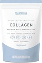 Multi Collagen Peptides Powder – Types I, II, III, V & X with Biotin, Vitamin C & Hyaluronic Acid – Grass-Fed, Non-GMO, Unflavored Collagen Powder Supplement for Skin, Hair, Nails & Joint Support