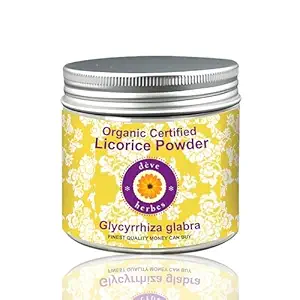 Deve Herbes Pure Licorice/Liquorice Powder (Glycyrrhiza glabra) Natuurlijke therapeutische graad voor huid en haar - 50gm(1,76 oz)