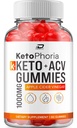 Ketophoria Keto ACV Gummies Supplement – Keto phoria Gummy Apple Cider Vinegar 1000MG, Ketoforia Gummy Reviews, Vitamin B12 (1 Pack – 60 Gummies)