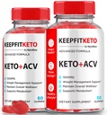 (2 Pack) Keep Fit Keto ACV Gummies, Official KeepFit Keto, Keto+ACV Weight Loss Gummies, Keto Plus Apple Cider Vinegar Gummy, Keep Fit Keto Formula, KeepFit Keto Gomitas, ACV Keto Gum (120 Gummies)
