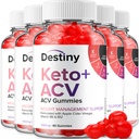 (5 Pack) Destiny Keto ACV Gummies - Advanced Formula Destiny Keto Plus ACV Gummies Apple Cider Vinegar, Weight Management, Destiny ACV Dietary Supplement Men Women (300 Gummies)