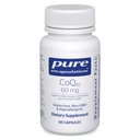 CoQ10 60 mg de Coenzyme Q10 Supplément pour l'énergie, les antioxydants, la santé cérébrale et cellulaire, la cognition et le soutien cardiovasculaire*