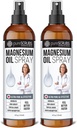 Pure Topical Magnesium Oil Spray, ultrasnelle absorptie voor betere gezondheid, pure Zechstein Brine - (2 flessenwaarde Pack)