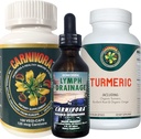 Carnivora Triple Play - Immune System Support, Lymph System Flush, en Enhancement voor gewrichten en spijsvertering (Bundel met 1 fles Elk van Carnivora Vegi-Caps, Lymph Drainage, en Kurkuma)