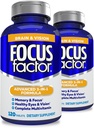 Focus Factor Volwassenen Hersenen en Visie Supplement, 120 Tellen-Oog Vitamine, Minerale Supplement, Complete Multivitamine met Luteïne & Zeaxanthine-Brain Supplement voor Focus, Concentratie, Geheugen (2 Pk)