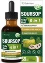 Soursop(Guanabana) Bladeren & Fruit Extract Drops for Immune System Support, Soursop Bitters Liquid for Digestive Health, Graviola Supplement Plus Reishi & Vitamine B6, Rijk in voedingsstoffen. 2oz