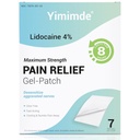 4% Lidocaine Patches Maximum Strength - 7 Count Pain Relieving Gel Patch for Muscle Soreness, Pain Relief for Back, Neck, Shoulders, Knees & Elbows - Unscented, Discreet