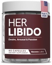 Her Libido Booster for Women - Fast Acting Female Libido Booster with Fenugreek & Saffron Extract - Women's Supplement for Energy, Arousal & Mood - Aphrodisiac for Women - 60 Capsules