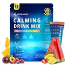 Cortisol Calm Drink Mix with Magnesium Glycinate Powder, L-Theanine, Vitamins, Ashwagandha & Mushroom, Calming Powdered Drink Mix for Relax, Focus, Sleep & Stress Relief, Variety 28 Packets