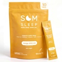 Som Sleep, Calm Sleep Powder Drink Mix, Sleep Aid for Adults w/ 3mg Melatonin, Magnesium, Vitamin B6, L-Theanine & GABA – Vegan, Zero Sugar – Mango, 10-Pack