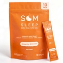 Som Sleep, Calm Sleep Aid Powder Drink Mix w/Magnesium, Melatonin 3mg, Vitamin B6, L-Theanine & GABA – Vegan, Zero Sugar – Tangerine, 10-Pack