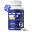 Magnesium Citrate 230mg Capsules 120 Count, Highly Absorbable Daily Magnesium Supplement for Sleep Support, Muscle Comfort & Calm Mood, USP-Quality Ingredient, Gentle on Stomach, Non-GMO
