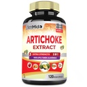 Extrait de supplément d'artichaut Capsules, 4 mois d'approvisionnement avec Papaya, Pectine de pomme, Curcumine curcumine, Bladderwrack - Supports Fonction de digestion - 120 Capsules Vegan