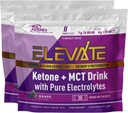 Real Ketones Exogene Keto D BHB + MCT + Elektrolyten, Cafeïnevrije Drink Mix Poeder, Grape Tart voor Rapid Ketosis (56 Servers)