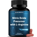 L-Arginine 3000mg Nitric Oxidation Supplement for Men and Women Niet-GMO Vegan Capsules with Beet Root for Circulation, Endurance, Energy, Stamina, Performance and Workout 90 Caps