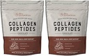 Live Conscious Collageen Peptides Powder - Chocolate Collageen Powder - Hair, Skin, Nail, and Joint Support - Type I & III Grass-Fed Collageen Supplements for Women and Men (2-Pack)