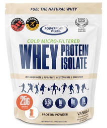 Vanilla Protein Powder, 2lbs – Sugar Free & Gluten Free Whey Protein Isolate Powder, 25g Per Serving, Grass-Fed & Cold Micro-Filtered, Sport Certified, Ideal for Athletes