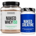 NAKED Chocolate Whey Isolate Protein Powder (24 Servings) Pure Micronized Creatine Monohydrate 500g (100 Servings) – Grass-Fed; Bulk; Non-GMO; Gluten Free; Soy Free
