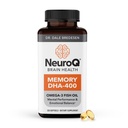 LifeSeasons NeuroQ Geheugen DHA-400 - Omega-3 Visolie Supplement - Geestelijke prestaties en balans - Ondersteunt Neuro Brain Health - Beschermt tegen geheugenverlies & verbetert Focus - 120 Softgels