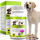 Melkdistel voor honden, 180 Kauwtabletten Melkdistel Supplement voor honden Natuurlijke lever Ondersteuning voor huisdieren, nierreiniging en reparatie, verhoogt Immuunsysteem Peking Duck Flavor