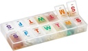 Extra grote pil Organizer - Pill Box 7 Dag Weekly pil Organizer 2 keer per dag en PM Daily Pill Organizer Case voor Medicatie Pillen en Supplementen met Braille en Heldere XL Eenvoudig te lezen Kleuren