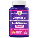 Benfotiamine 500mg (120 Vegetarian Capsules) No Stearates - No Silicon Dioxide - Vegan - Non GMO - Gluten Free