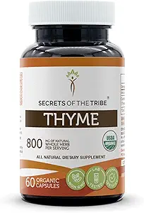 Geheimen van de Stam Thye USDA Biologische 60 Capsules Gemaakt met Vegetarische Capsules en Certified Organic Thye (Thymus Vulgaris) Gedroogd Blad (60 capsules)
