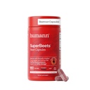 HumanN SuperBeets Capsules de racine de betterave à libération rapide 1000mg, aide à soutenir la production d'oxyde nitrique, la pression artérielle, la santé cardiaque, contient de la poudre de betterave non OGM, des antioxydants étudiés 180 Compte