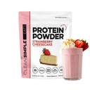 Clean Simple Eats Whey Isolate Protein Powder, Strawberry Cheesecake, Naturally Sweetened, Zero Added Sugar, 20g 100% Grass Fed Protein Powder with Digestive Enzymes, Gluten Free, Non GMO, 30 Servings