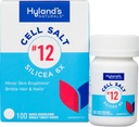 Hyland's No. 12 Cell Salt Silicea 6X tabletten, Acne en Blackhead behandeling, haar- en nagelgroei supplement en versterking, huid irritaties, snel oplossen tabletten, 100 Tellen