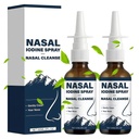 KLIFE 2Pcs Nutramd Iodine Nasal Spray, Daily Nasal Cleanse & Care Mist, Iodine & Fulvic Acid Non-Medicated, Fine Mist Nasal Spray for Travel & Daily Use