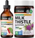 BIO KRAUTER Schisandra Tinctuur 4 Fl. Oz. & Melkdistel 60 Gummies