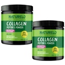 NATURELO Collagen Peptide Powder, Hydrolyzed Collagen Type I & III, Skin Hair & Joint Health - Unflavored, 16 Ounces (Pack of 2) | 90 Servings
