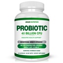 Arazo Nutrition Probiotic 40 Miljard CFU - Plank Stable with Prebiotics and Acidophilus - Stable Potency While Eagle 