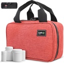 Kaddy Pill Organizer Box, entreposage pour bouteilles de médicaments ou de suppléments; toilette; voyage ou maison, écluse approuvée par la TSA (rouge)