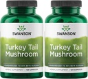 Swanson Turkey Tail Mushroom - Herbal Supplement Promoting Immune System & Cellular Health - Natural Formula Promoting Liver Function & Defense - (120 Capsules, 500 mg) 2 Pack