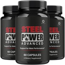 (3 Pack) Steel Power - Steel Power Pills All Natural Maximum Strength, Daily SteelPower Capsules Premium Advanced Support Formula for Overall Health & General Wellness, 180 Capsules for 3 Months