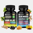Sea Moss Shilajit Black Seed Oil Ashwagandha Ginger Capsules,Supplement with Turmeric and Ginger Supplement Bladderwrack Burdock Root Organic,ACV Black Seed Oil - 120 Sea Moss Capsules