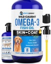 Omega 3 Visolie voor honden - Beter dan Zalmolie - Hondenvisolie supplement te verminderen Vergieten & Jeuken - Ondersteunt gewrichten, hersenen, en hart gezondheid - huid en jas supplement - vloeibare visolie