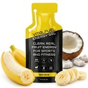 Real Banana Stomach Friendly Energy Gel for Runners, Cycling and Exercise - 12 Energy Gel Packs, 20 g Real-Fruit Carbs & Potassium, 80 Calories, Vegan, Gluten Free, No Sugar or Caffeine Endurance Fuel