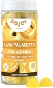 Saw Palmetto Gummies - 500mg Saw Palmetto for Women with 5000mcg Biotin & 10mg Zink - Non-GMO, Sugar, Gluten & Soy-Free, Vegan - 3rd-Party Lab Tested, 30-Day Supply, 60 Kauwbare Gummies