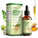 Soursop Bitters Liquid Drops, 10 in 1 Soursop Extract with Moringa, Turmeric, Black Seed, Oregano, Ashwagandha & Reishi | Digestive & Immune Support | Vegan, Sugar-Free | 4 Fl Oz (Green Apple Flavor)