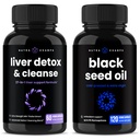 NutraChamps Lever Reinigen Detox en Zwarte Zaad Olie Capsules bundel