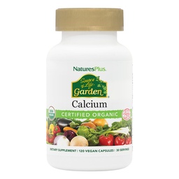 NaturesPlus Source de vie Jardin Certifié Calcium biologique avec AlgaeCal - 1000 mg, 120 Capsules Vegan - Supplément de soutien phytosanitaire pour la santé des os - Végétarien, Sans gluten - 30 portions