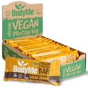 BodyMe Organic Vegan Protein Bar | Raw Cacao Orange | Box of 12 x 60g (2.12oz) | with 3 Plant Proteins