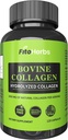 Vegan Bovine Collagen Capsules - Krachtige supplementen voor mannen en vrouwen - Gehydrolyseerde Bovine Collagen Peptides Supplement voor Gezamenlijke, Nerve & Bone Support - Gras Fed, Non-GMO - 120 Capsules