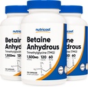 Nutricost Betaine Anhydraat Caps 1500mg, 60 porties per fles (3 flessen)